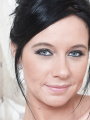 Hawt mother I'd like to fuck with dark hair runs water over her bush during the time that taking a bathroom