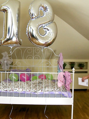 Virginal playgirl Roxy Bell properly team-fucked by five masked burglars