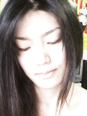 Hawt oriental honey with miniature bumpers receives blindfolded and posing undressed