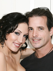 Black haired wife Mindy sucks the neighbour and receive boned whilst hubby watches