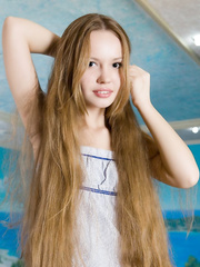 Thin legal age teenager sweetie Virginia Sun undressing for exposed modeling session