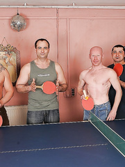 European legal age teenager hottie gives blowjobs to five knobs at a time