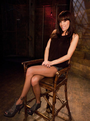 Brunette Hair female Gia DiMarco assents to be a stud's sex bondman for an evening