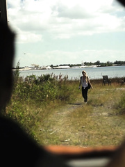 Lost blond legal age teenager is taken into the woods for hardcore sex with her captor