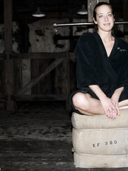 SADOMASOCHISM model Jade Marxxx shows off her spanked arse in darksome basement