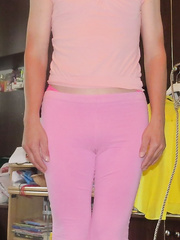 Some crosdress pics again trying wife's pink clothes