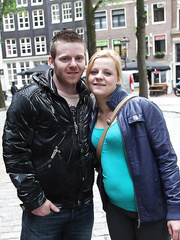 Corpulent hooker deepthroats a Jogn previous to hard from behind fucking