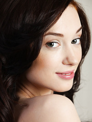 Petite titted hawt legal age teenager Halena A flashes bare upskirt & shows off petite butt