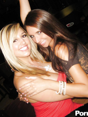 Large boobed party angel Dayna Vendetta in strap giving cook jerking during group sex