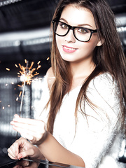 Centerfold hottie Sabrisse positions exposed in a sexy tempting photo discharges