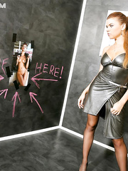 Breasty redhead acquires a smutty giant spunk fountain in hardcore gloryhole act