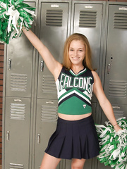 Legal Age Teenager cheerleader acquires absolutely exposed in front of change room lockers