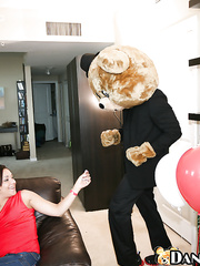 Lecherous lassies spend some worthy time with male strippers at the abode party