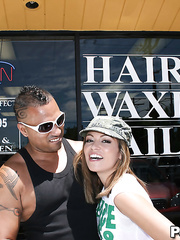 Sexy Latin Babe playgirl Thea Marie getting hardcore drilled in her unshaved fur pie