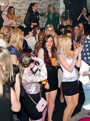 Club going party cuties acquire loose with male strippers after getting drunk