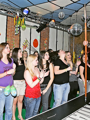 Avid party beauties go wild over male strippers and fuck 'em