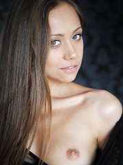 Leggy legal age teenager Tristana A parting pink bawdy cleft after shedding watch thru underware