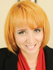 Redhead cougar Sophia Mambos stripped her large scones in advance of a POV tugjob