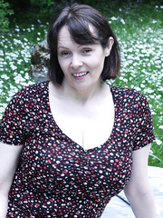 British housewife receives team-fucked from behind in the garden by her toy chap