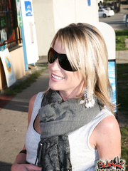 Immodest golden-haired mother I'd like to fuck Jessie Fontana receives cum on her face from a large dark penis