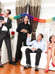 Christmas time means getting drunk and having avid group sex for those cuties