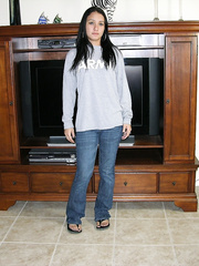 Filipina legal age teenager exposes her nude butt and hairless cookie for the 1st time