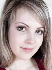 Sweetie Fioryna proudly shows her hirsute bush during the striptease session