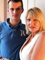 Breasty aged cougar robs the cradle to acquire herself some youthful stud rod