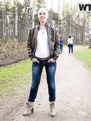 College dropout receives team-fucked by three boyz after being picked up in woods