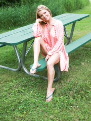 Hawt doxy Madden in the yard flashing stripped a-hole & underboob in pink hot suit