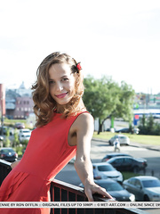 Slender solo cutie unveiling diminutive legal age teenager milk sacks previous to widening bushy snatch