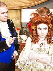 Marvelous redhead doxy bonks a massive strong pole and tastes some cum