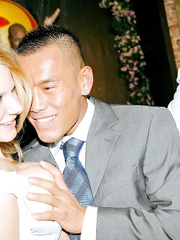 Lustful sweethearts work up a sweat whilst having sex in a nightclub