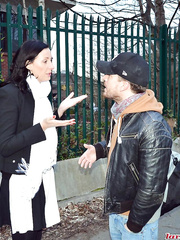 Excited aged lady sports a creampie after seducing a younger gentleman