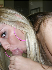 Vivacious blonde pov oral with cum on pretty face