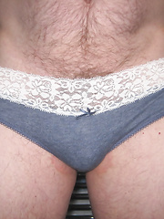Some old and some new panties holding my dick