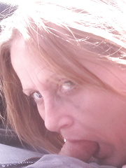 Cumslut Sherri sucking a cock and having her pussy filled with cum