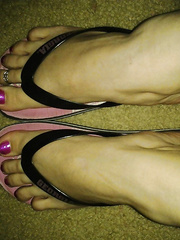 Rebecca's pretty feet and open toe shoes for foot fetish lovers