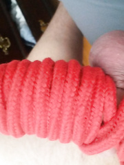 Cock and balls bondage first attempt really enjoyed it