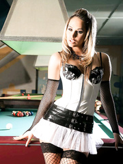 Sexy pornstars Aletta Ocean & Aleska Diamond satisfy a pair of hard stiffies