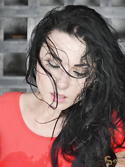 Black haired legal age teenager beauty Veruca James acquires face hole screwed in a dungeon