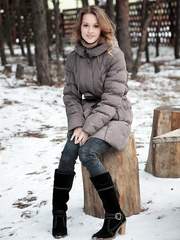 Glamour legal age teenager Toxic A contorting amenable juvenile body to display undressed muff