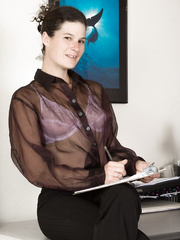 Dilettante images of Sunshine strapon-strapon hawt office lady with bushy love tunnel and armpits