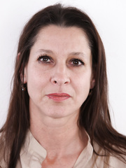 Centre-mature divorcee Alena strips to pose in the undressed to pay the bills