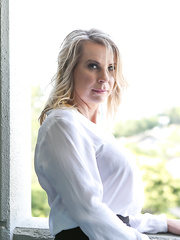 Hawt aged Sammi Rox sheds red hot underware to produce her round large boobs