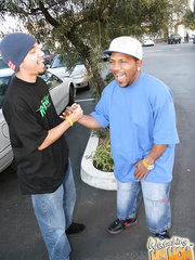 White lady Joclyn Stone pays off her son's drug debt by fucking dark studs