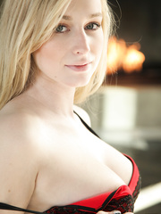 Legal Age Teenager with exotic tits Stacie Jaxxx rubbing her clit