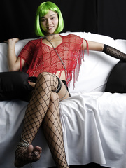 Barely legal Oriental dancer Plaa uncovers her diminutive titties as this babe acquires in nature's garb