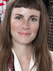 1St timer Leila Larson shows off her sagging whoppers and bushy bush