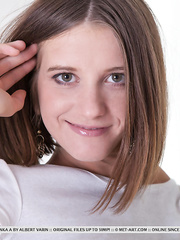 Erotic legal age teenager Talinka A in exposed feet showing close up of shaved twat & sexy a-hole